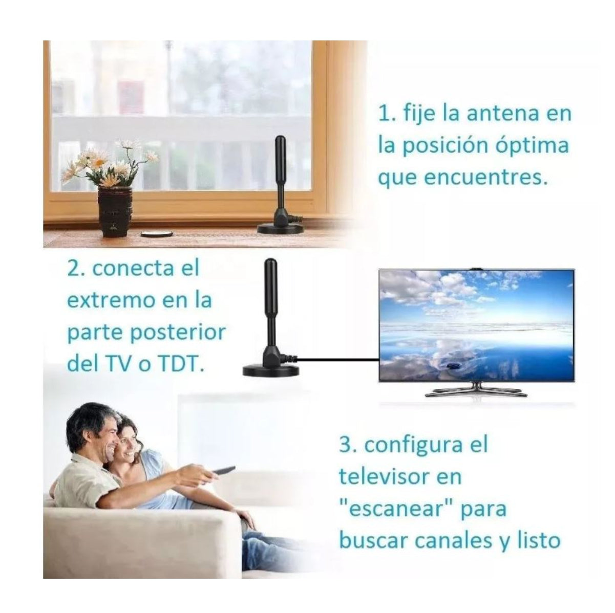 Antena de TV para interiores, Televisión Digital TDT 2X $132.810